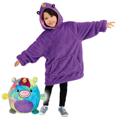 Huggle Pets Animal Hoodie for Kids -  Purple