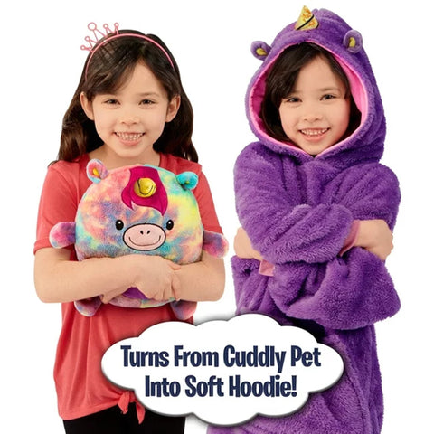 Huggle Pets Animal Hoodie for Kids -  Purple