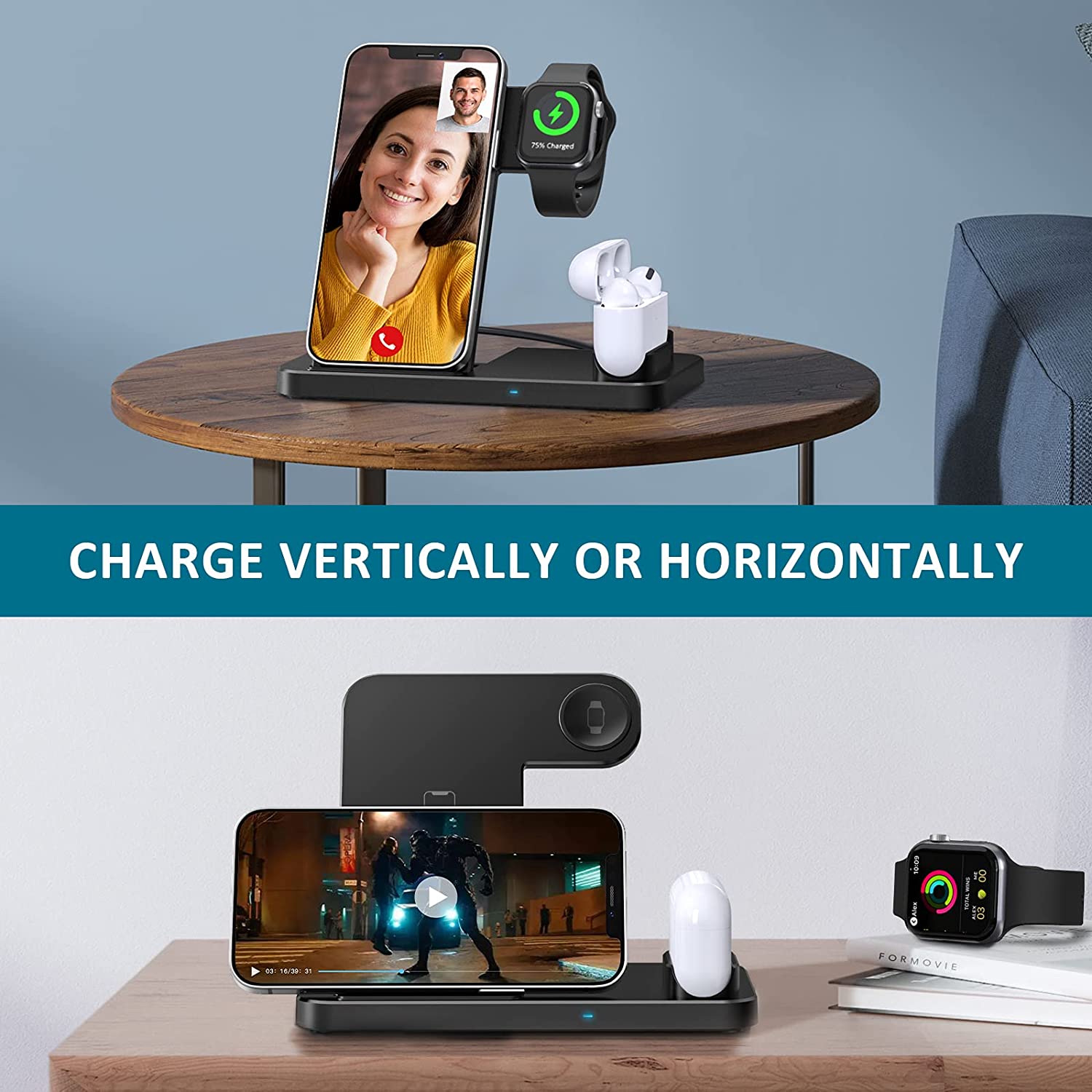 4 in 1 Fast Charging Apple Charging/Docking Station_4