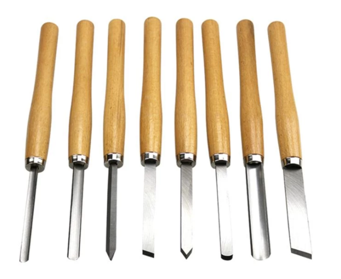 Wood Carving Knife Lathe Chisel Set Turning Tools - 8 pcs_1